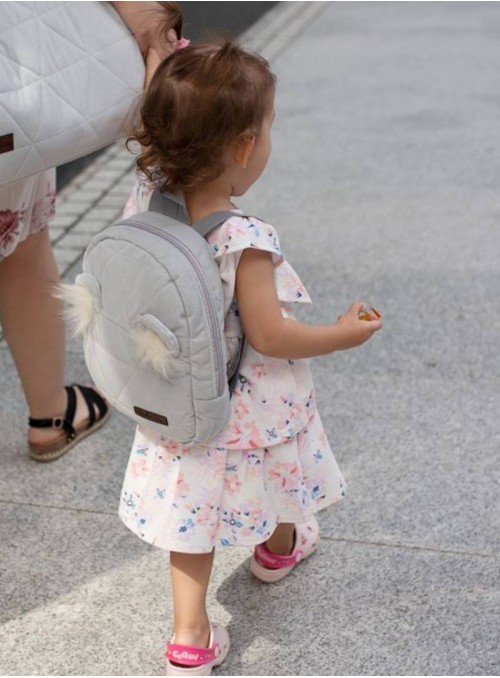 Kinder Hop Triangles Light Grey Travel Bear (Mini) Children's Backpack