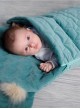 Śpiworek niemowlęcy Dream Catcher Leaves Ocean Green 6in1 bez otworów na pasy 80x45 cm