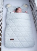 Śpiworek niemowlęcy Dream Catcher Triangles Light Grey 6in1 bez otworów na pasy 80x45 cm