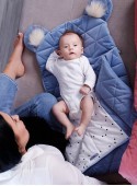 Śpiworek niemowlęcy Dream Catcher Triangles Jeans 6in1bez otworów na pasy 80x45 cm