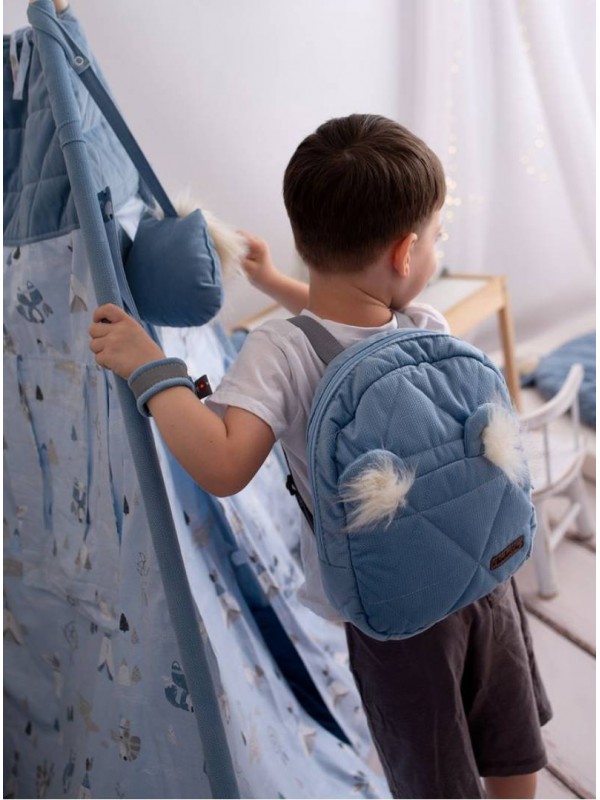 Plecak dziecięcy Kinder Hop Travel Bear (Mini) Triangles Jeans