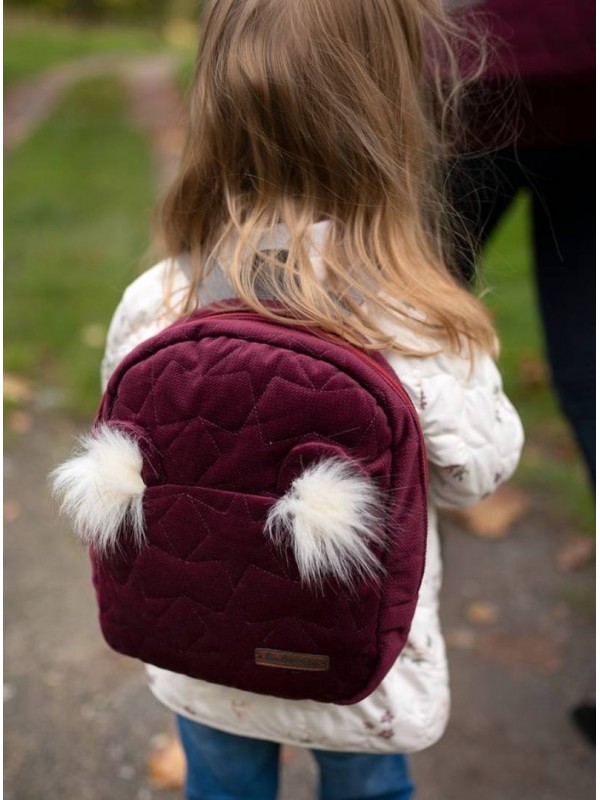 Kinder Hop Stars Maroon Travel Bear (Mini) Children's Backpack