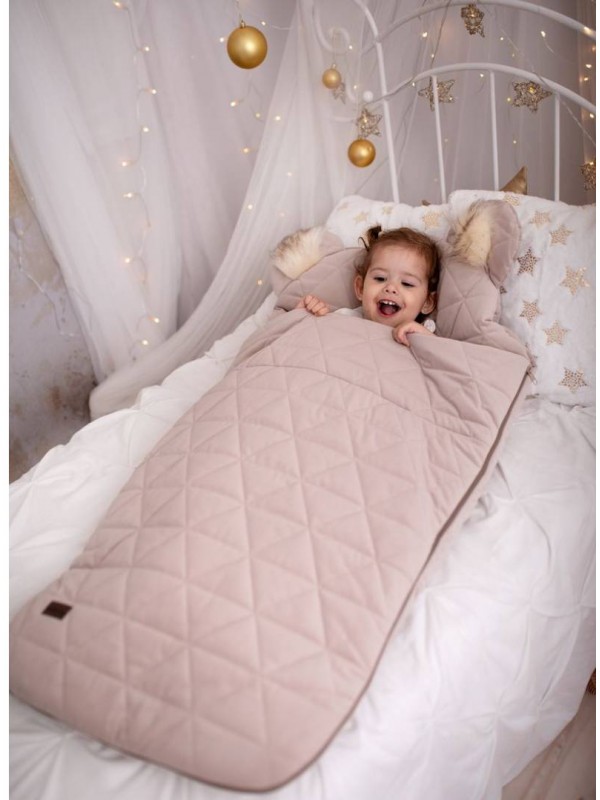 Kinder Hop Dream Catcher sleeping bag Triangles Vanilla Cream - 120x60 cm