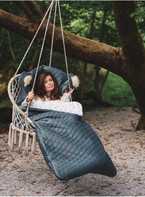 Śpiworek Kinder Hop Dream Catcher Triangles Jeans - Graphite Diamonds - 200x85 cm