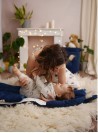 Dream Catcher Sleeping Bag 6in1 Big Diamonds Deep Blue without belt holes 80x45 cm