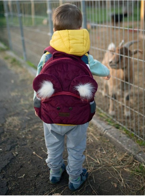 Plecak dziecięcy Kinder Hop Travel Bear Stars Maroon