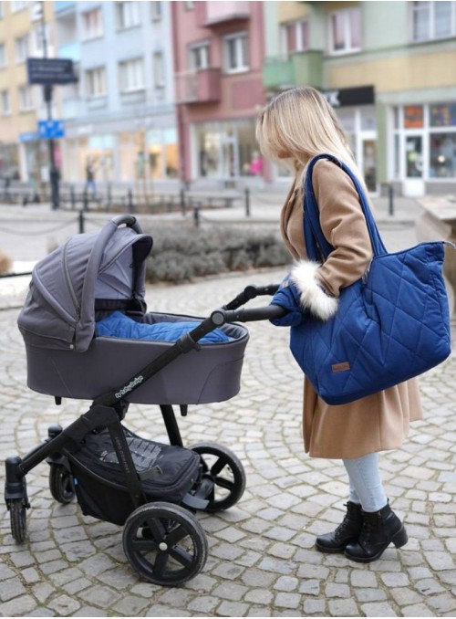 Kinder Hop Big Diamonds Deep Blue Shopper Bag