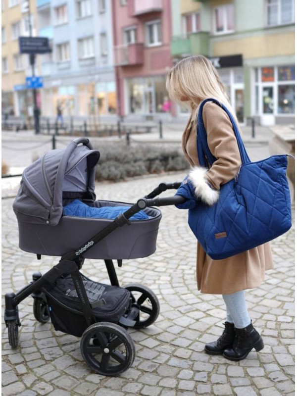 Kinder Hop Big Diamonds Deep Blue Shopper Bag