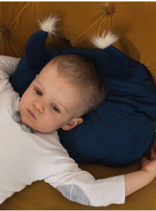 Pillow-Little Devil Big Diamonds Deep Blue