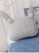 Pillow-Bunny Triangles Light Grey