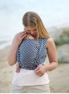 Chusta do noszenia dzieci HERRINGBONE MONO (dark blue) - 75% Bawełna 25% Bambus, splot żakardowy
