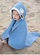 Bubble Hop Baby Towel Mint Grey