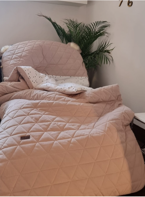 Śpiworek Kinder Hop Dream Catcher Triangles Pink - 200x85 cm