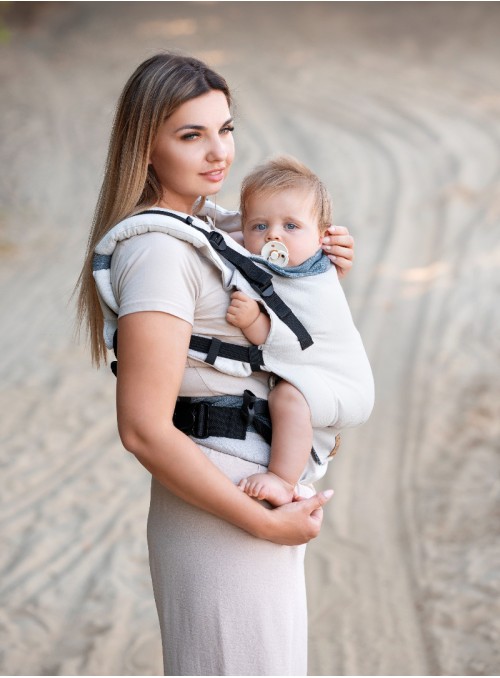 Adjustable Baby Carrier Grow Up Wrap: My Angels First Woven Natural, 100% Cotton