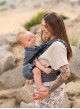 Adjustable Baby Carrier Grow Up Wrap: Blue Cobweb Summer