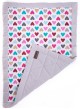 Triangles Light Grey double-sided quilt - Minky/cotton