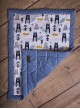 Triangles Jeans double-sided quilt - Minky/cotton,