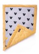 Triangles Mustard double-sided quilt - Minky/cotton