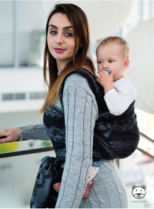 DIAMOND LACE BLACK ELEGANCE - 100% Cotton, jacquard