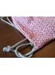 SACKPACK FOR WRAP - LITTLE HEARTS (pink) 100% Cotton, size 31cm x 43cm