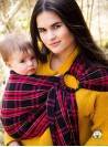 CHERRY TARTAN RING - 100% Cotton, ring slings, size: 2,1 m, weave cross-twill