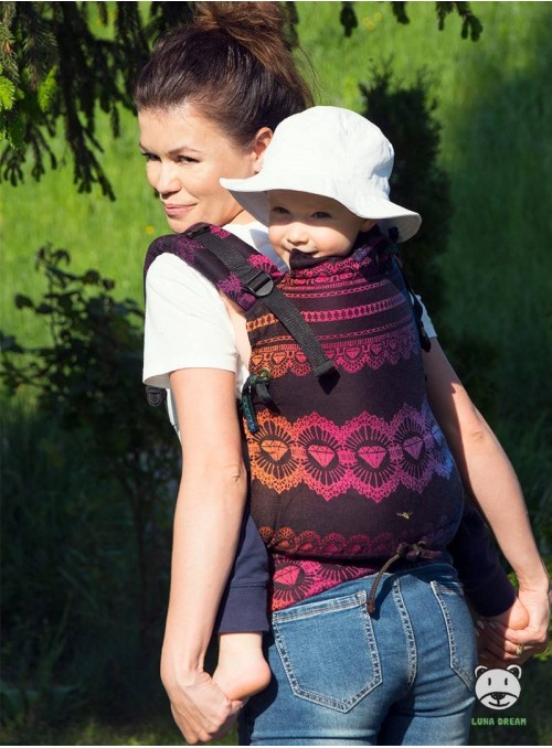 Adjustable Baby Carrier Multi Size: Diamond Lace Rainbow Chic, 100% cotton, jacquard