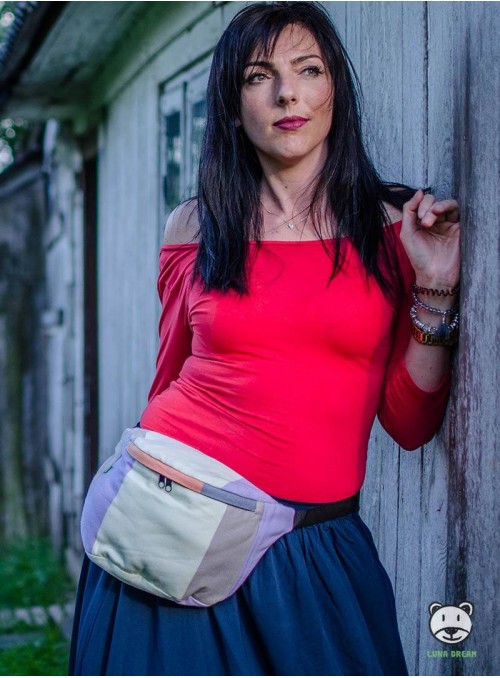 Waist Bag Spring Pastel grid