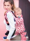 Adjustable Baby Carrier Multi Size: Mitsu Red, 100% cotton, jacquard