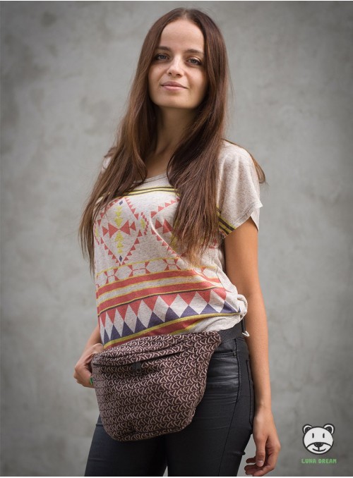 Waist Bag Little Hearts - brown