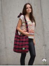 Torba Panama Cherry Tartan krata