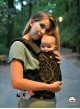 Adjustable Baby Carrier Multi Size: Black and Gold, 100% cotton, jacquard
