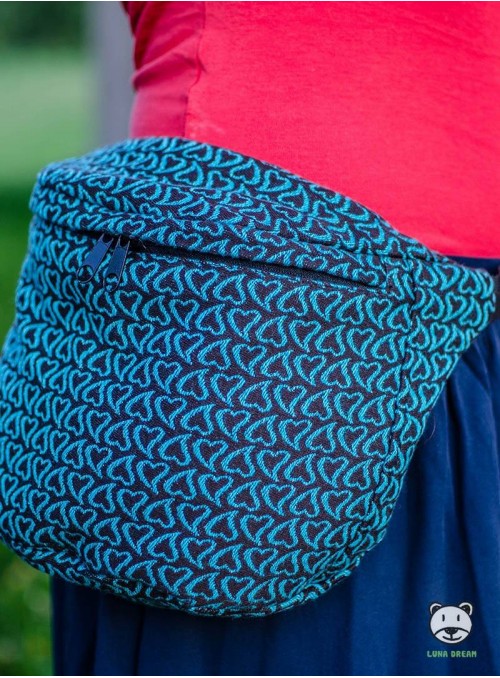 Saszetka biodrowa Little Hearts - zielona