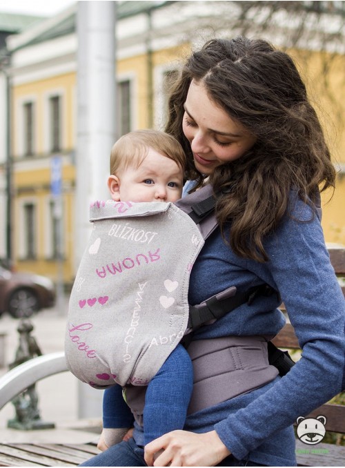 Nosidełko regulowane Grow Up Wrap: Words of Love róż