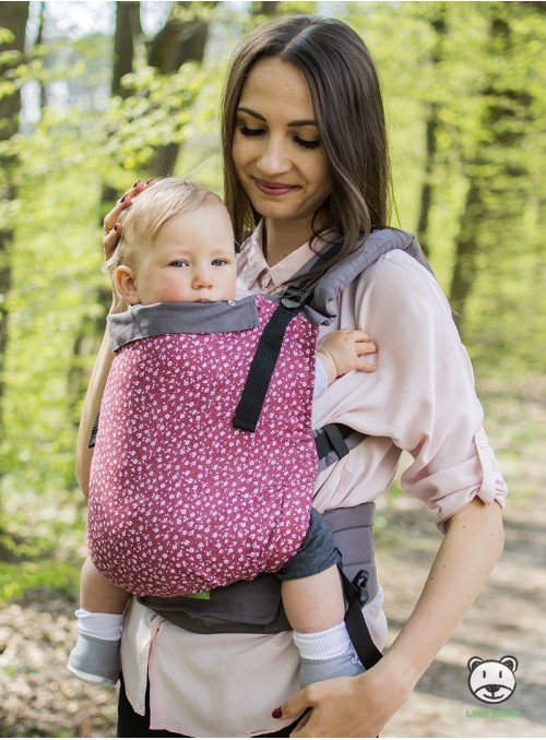 Adjustable Baby Carrier Grow Up: Meadow (burgundy)