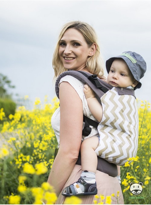Ergonomic Baby Carrier Standard: Zig Zag gold