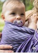 Chusta do noszenia dzieci HERRINGBONE PURPLE RING - 100% Bawełna, chusta kółkowa, rozmiar: 2,1 m, splot żakardowy