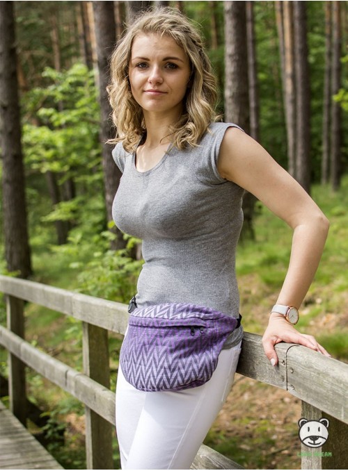 Saszetka biodrowa Herringbone purple