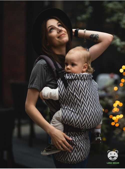 Adjustable Baby Carrier Grow Up Wrap: Herringbone mono