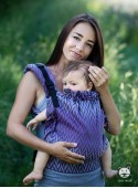 Adjustable Baby Carrier Multi Size: Herringbone purple, 100% cotton, jacquard