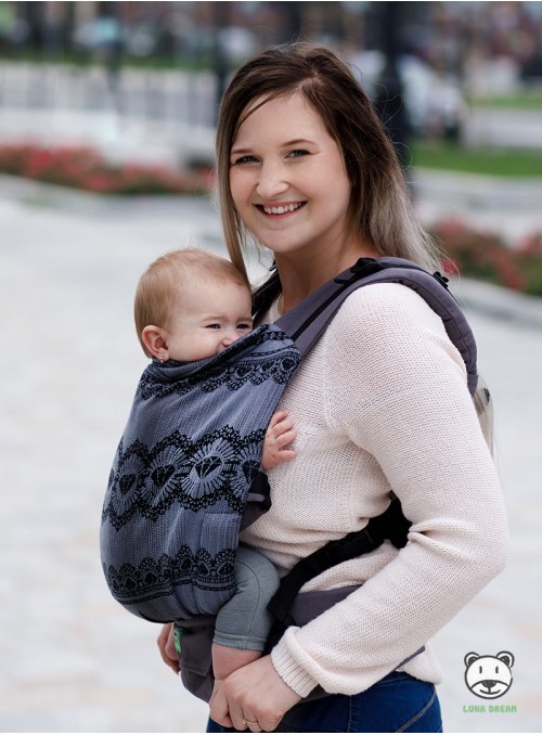 Nosidełko regulowane Grow Up Wrap: Diamond Lace Black Elegance