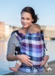 Adjustable Baby Carrier Multi Size:: Lavender Evening (grid), 100% cotton, weave cross twill
