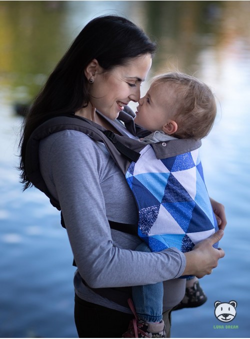 Ergonomic Baby Carrier Standard: Big Blue Triangles