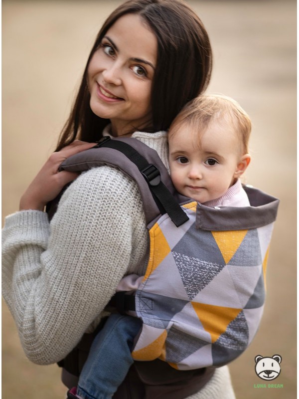 Adjustable Baby Carrier Grow Up: Big Yellow Triangles