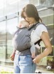 Adjustable Baby Carrier Multi Size:: Adamant (grey with blue), 100% cotton, weave diamond