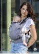 Adjustable Baby Carrier Multi Size:: Adamant (grey with blue), 100% cotton, weave diamond