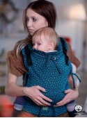 Adjustable Baby Carrier Multi Size: Little Hearts turquoise, 100% cotton, jacquard