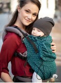 Adjustable Baby Carrier Grow Up Wrap: Little Hearts turquoise