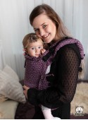 Adjustable Baby Carrier Multi Size: Little Hearts Fiolet, 100% cotton, jacquard