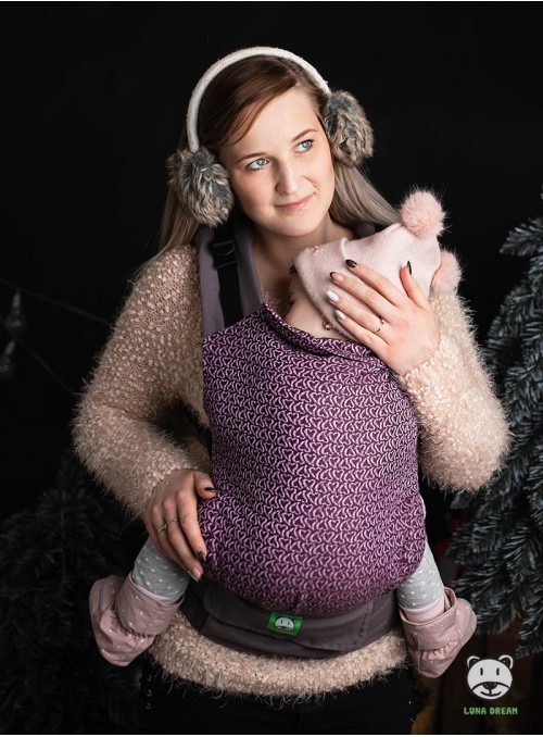 Nosidełko regulowane Grow Up Wrap: Little Hearts Fiolet