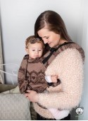 Adjustable Baby Carrier Multi Size: Diamond Lace Cappuccino, 100% cotton, jacquard